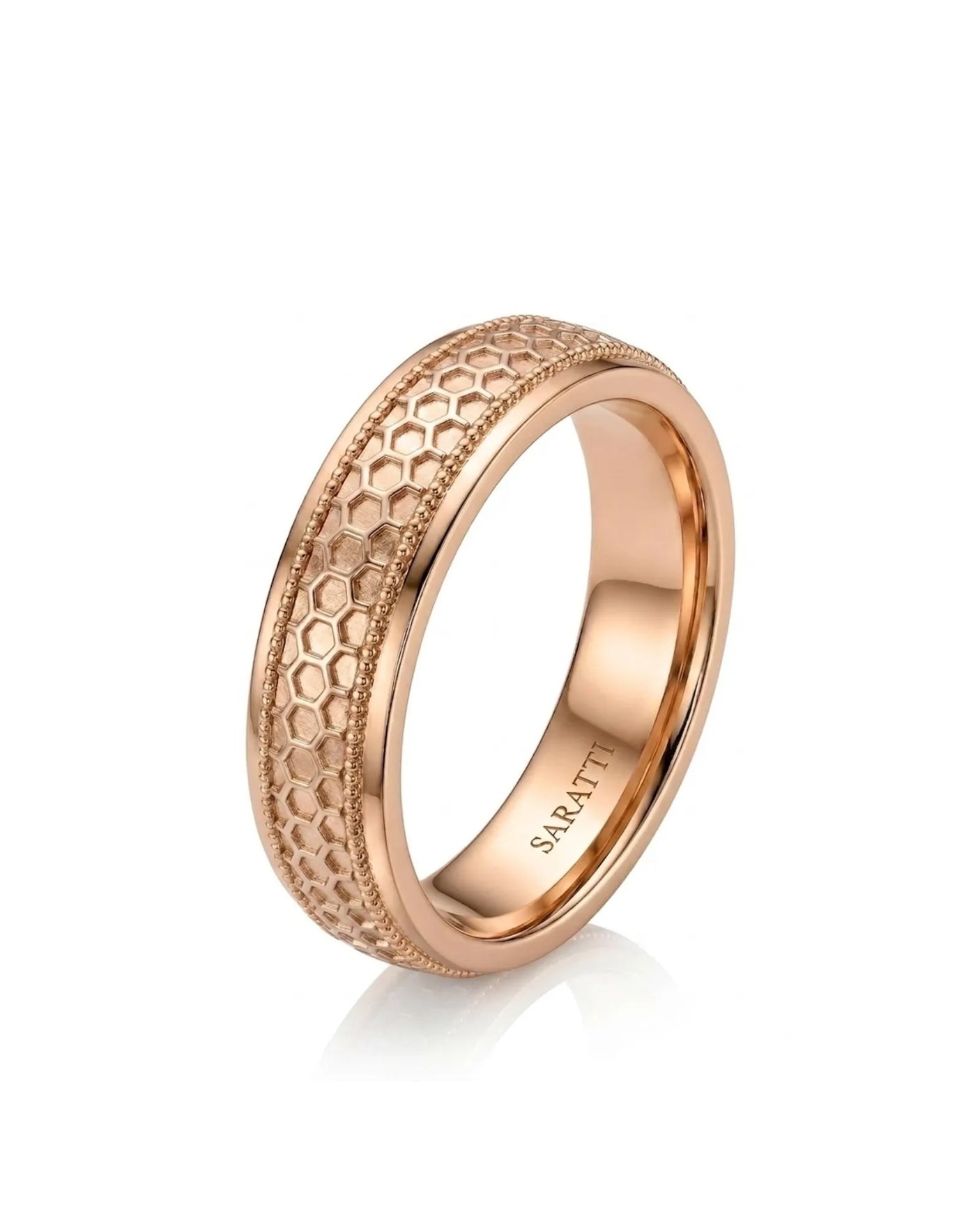Aurelian Honeycomb Wedding Band