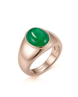 Verdant Axis Emerald Signet Ring