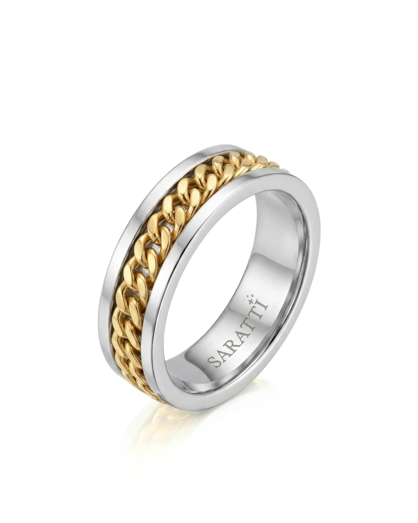 Vector Chain Wedding Band - 8mm