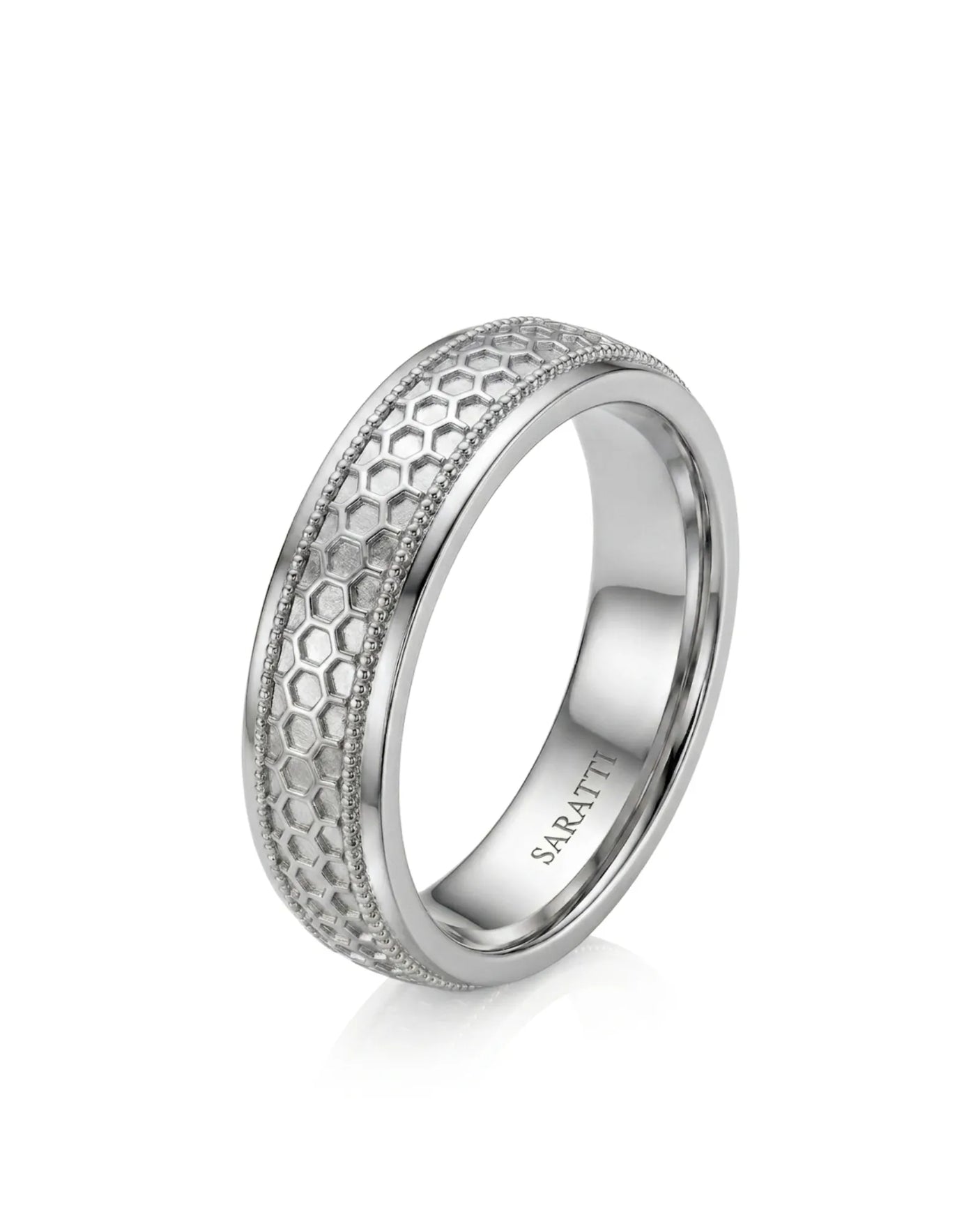 Aurelian Honeycomb Wedding Band