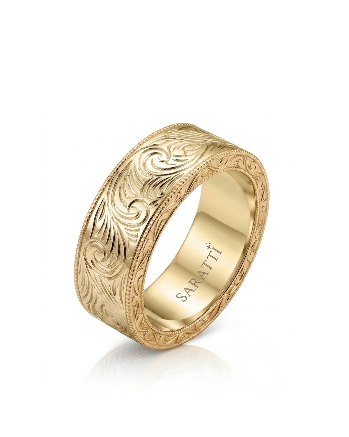 Vellum Aureus Art Nouveau Two Tone Men Ring