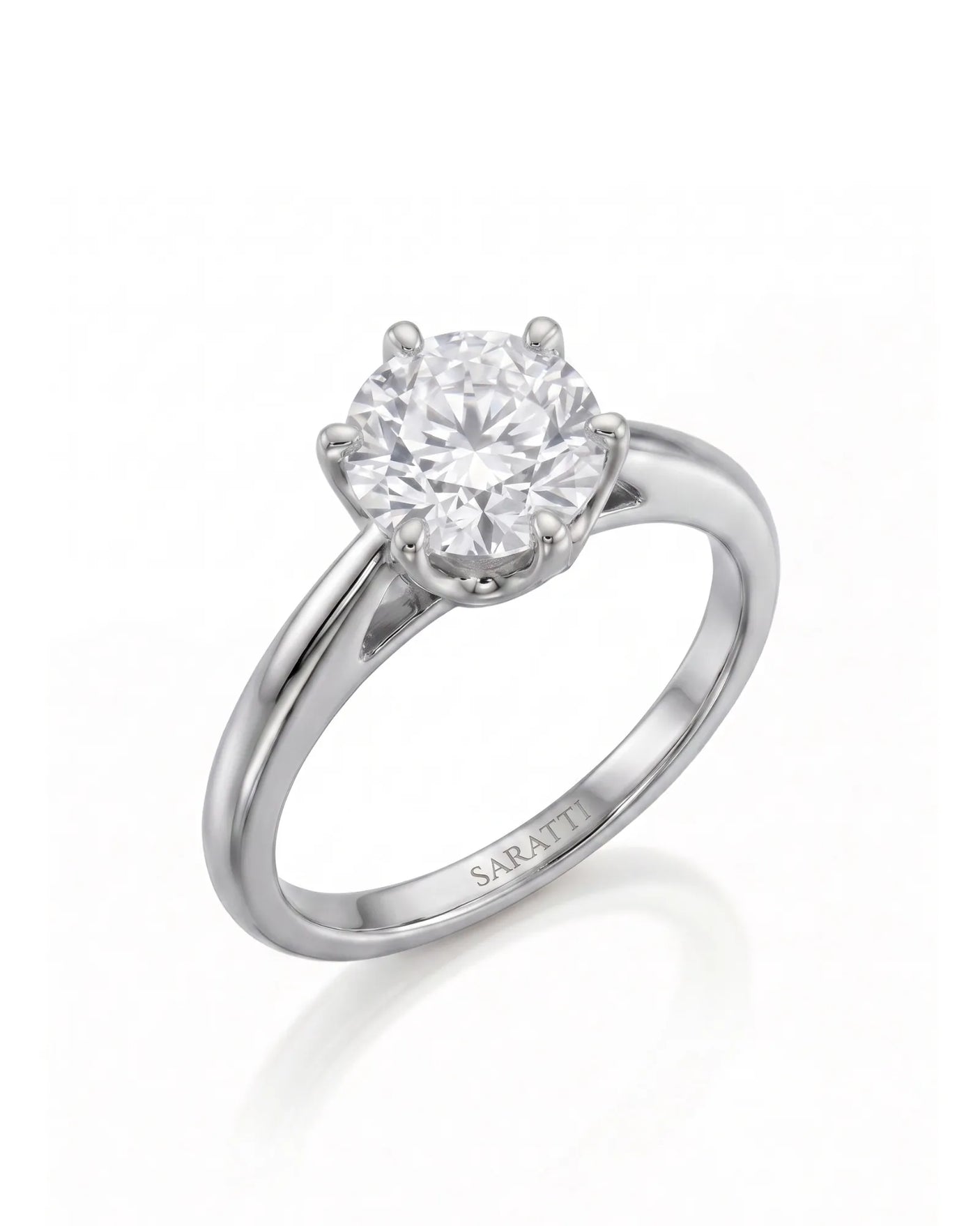 Becky – Natural Round Diamond Solitaire Ring