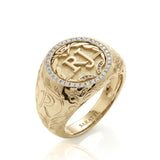 Regent Halo Men’s Diamond Signet Ring