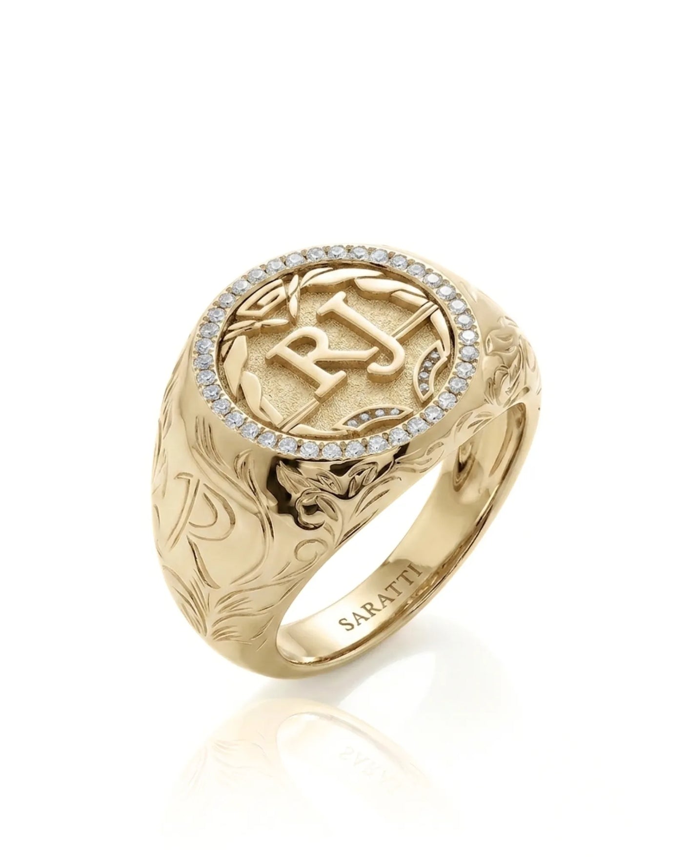 Regent Halo Men’s Diamond Signet Ring