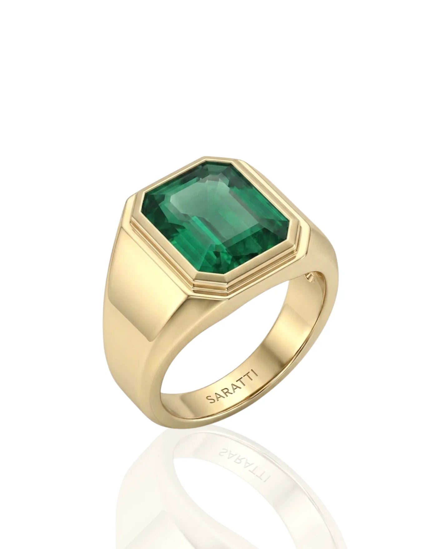 Aurelius Emerald Signet Ring