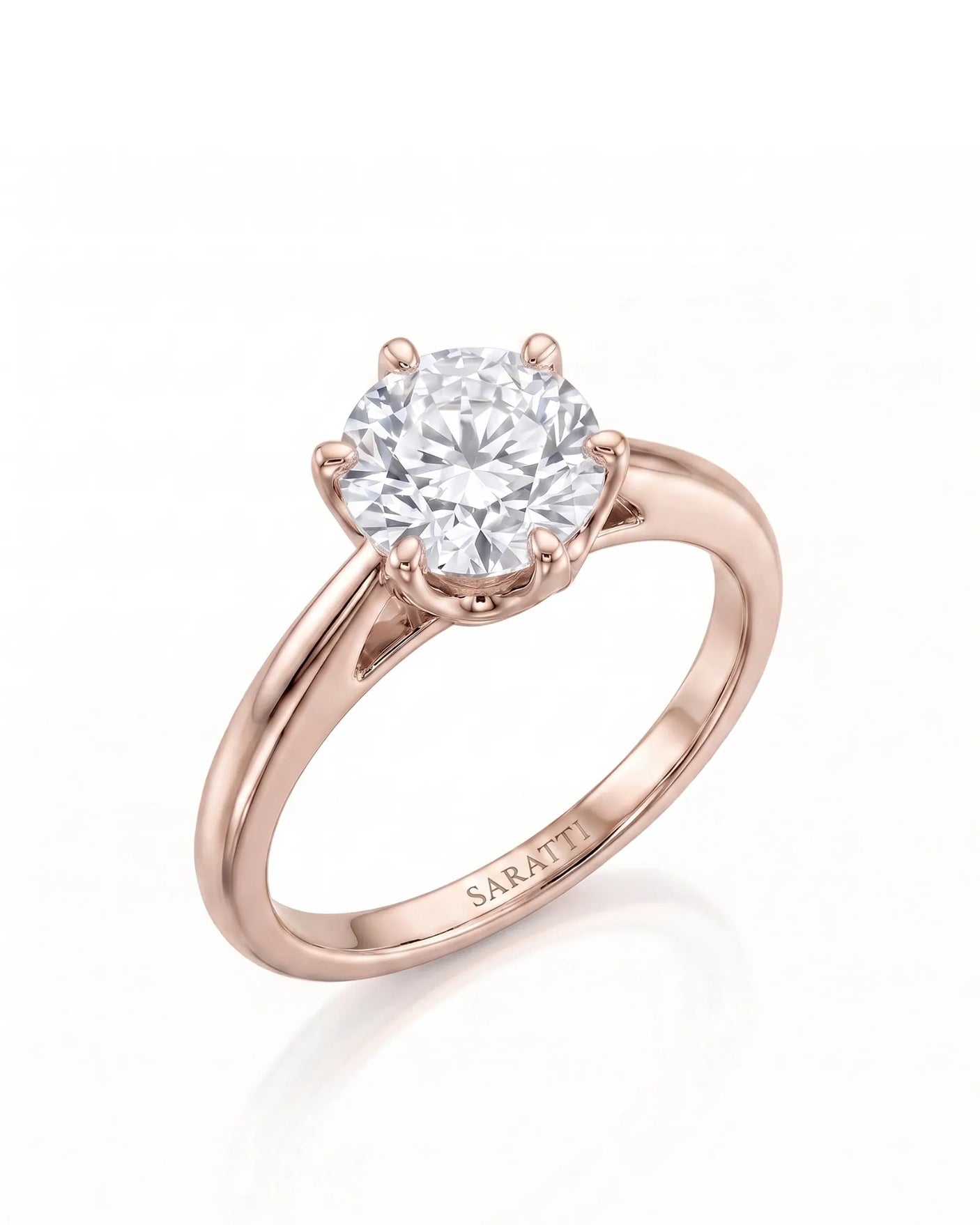 Becky – Natural Round Diamond Solitaire Ring