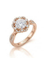 Madea – Radiant Embrace Natural Round Diamond Double Halo Ring