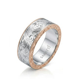 Vellum Aureus Art Nouveau Two Tone Men Ring