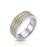 Aurelian Rope Diamond Wedding Band