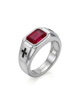 Dominion Ruby Cross Signet Band