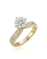 Dessina – Sublime Radiance Natural Round Diamond Tiara Split-Shank Ring