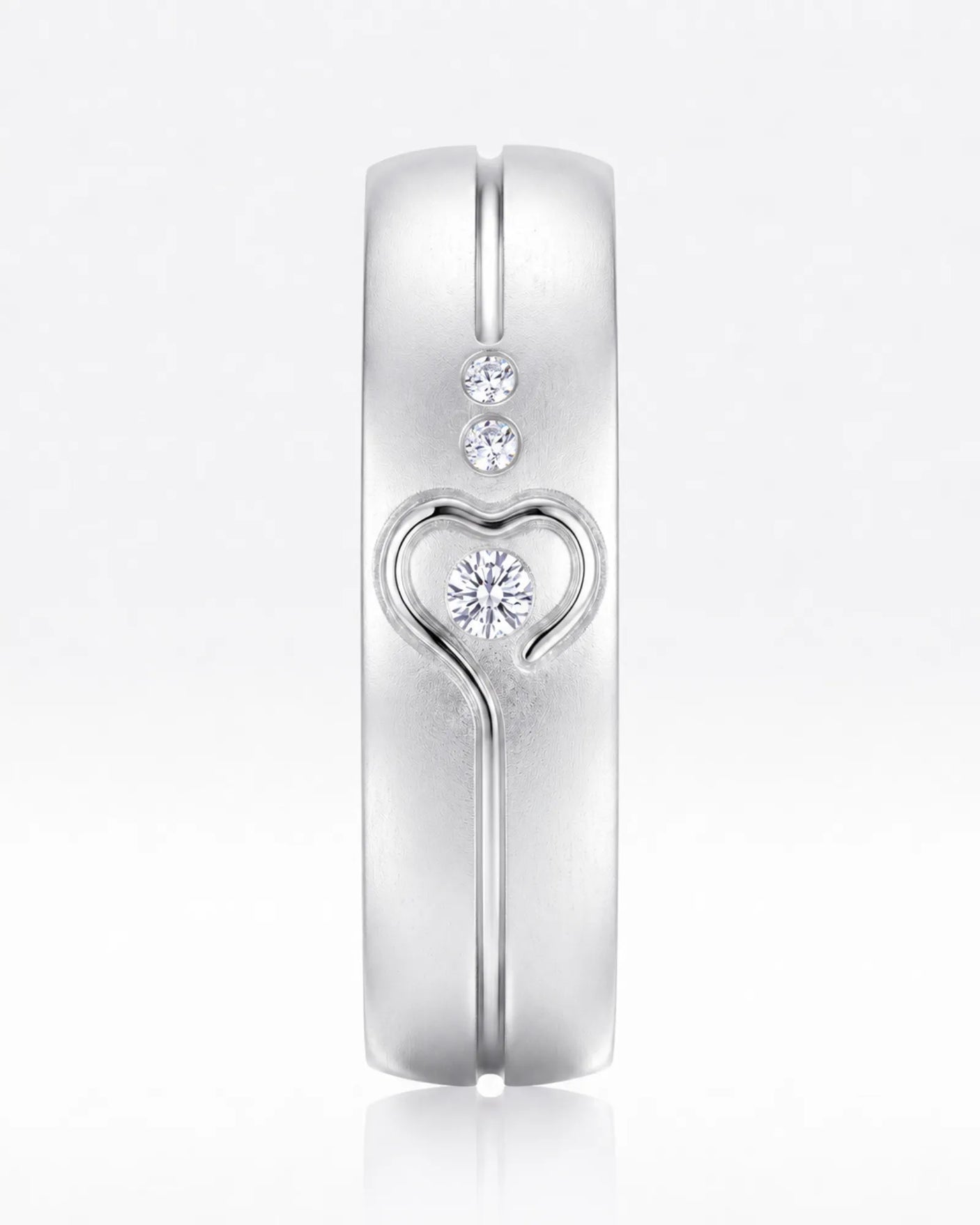 Yellow Gold Diamond Wedding Band Matte Finish