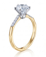 Dakota – Natural Round Diamond Two-Tone Six-Prong Engagement Ring