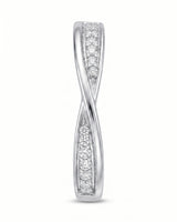 Twisted Shank Natural Diamond Eternity Wedding Band
