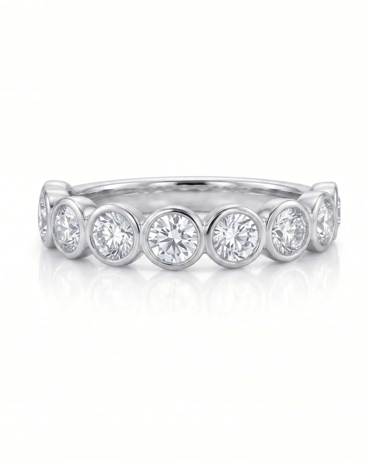 Diamond Wedding Band in White Gold