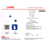 AIGS Certified Emerald Cut Royal Blue Sapphire Certificate | 6.06 cts | Saratti Jewelry