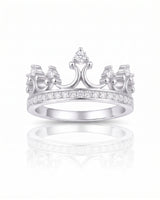 Tiara Wedding Band with Diamonds in White Gold