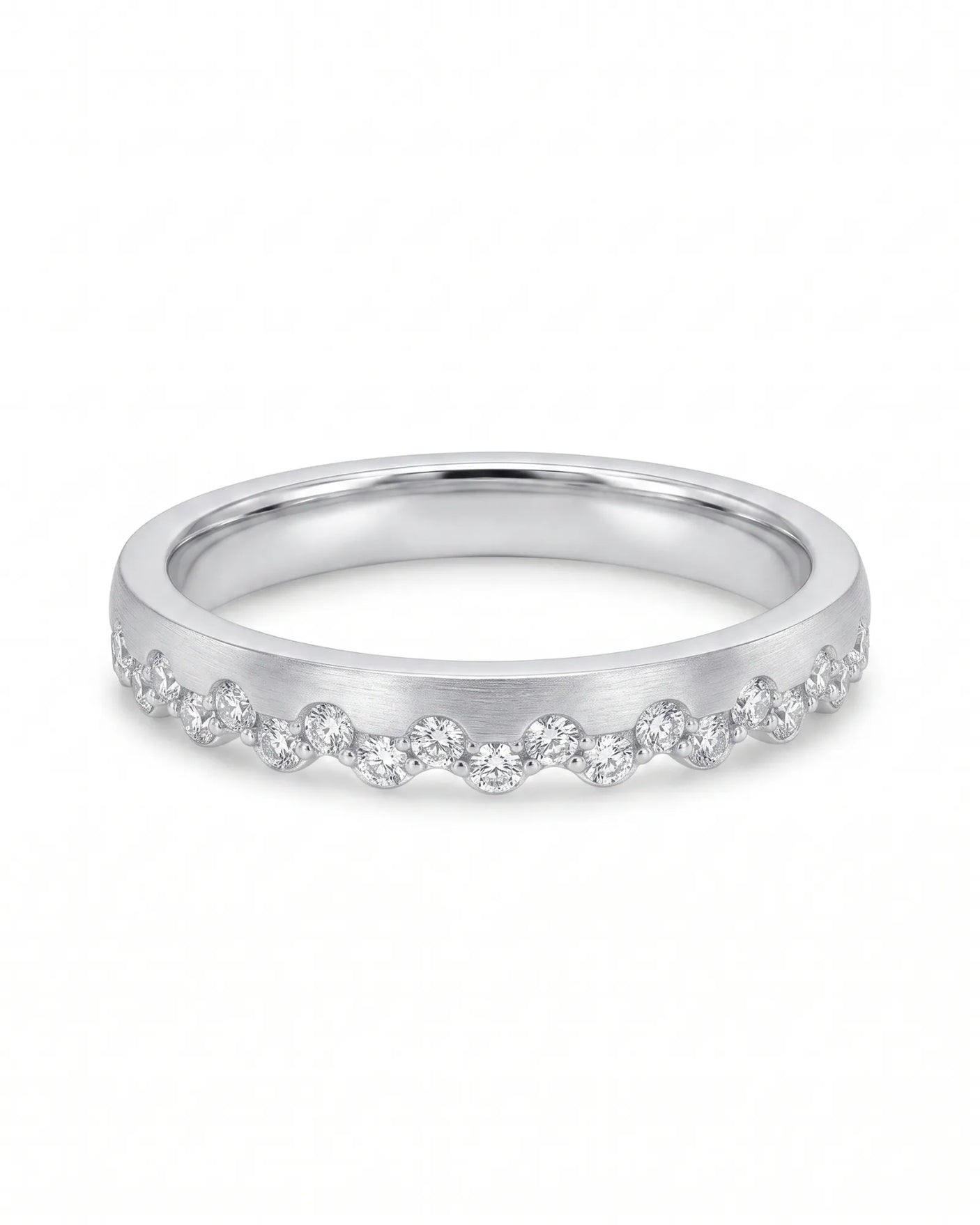 Princess Tiara Diamond Eternity Wedding Band