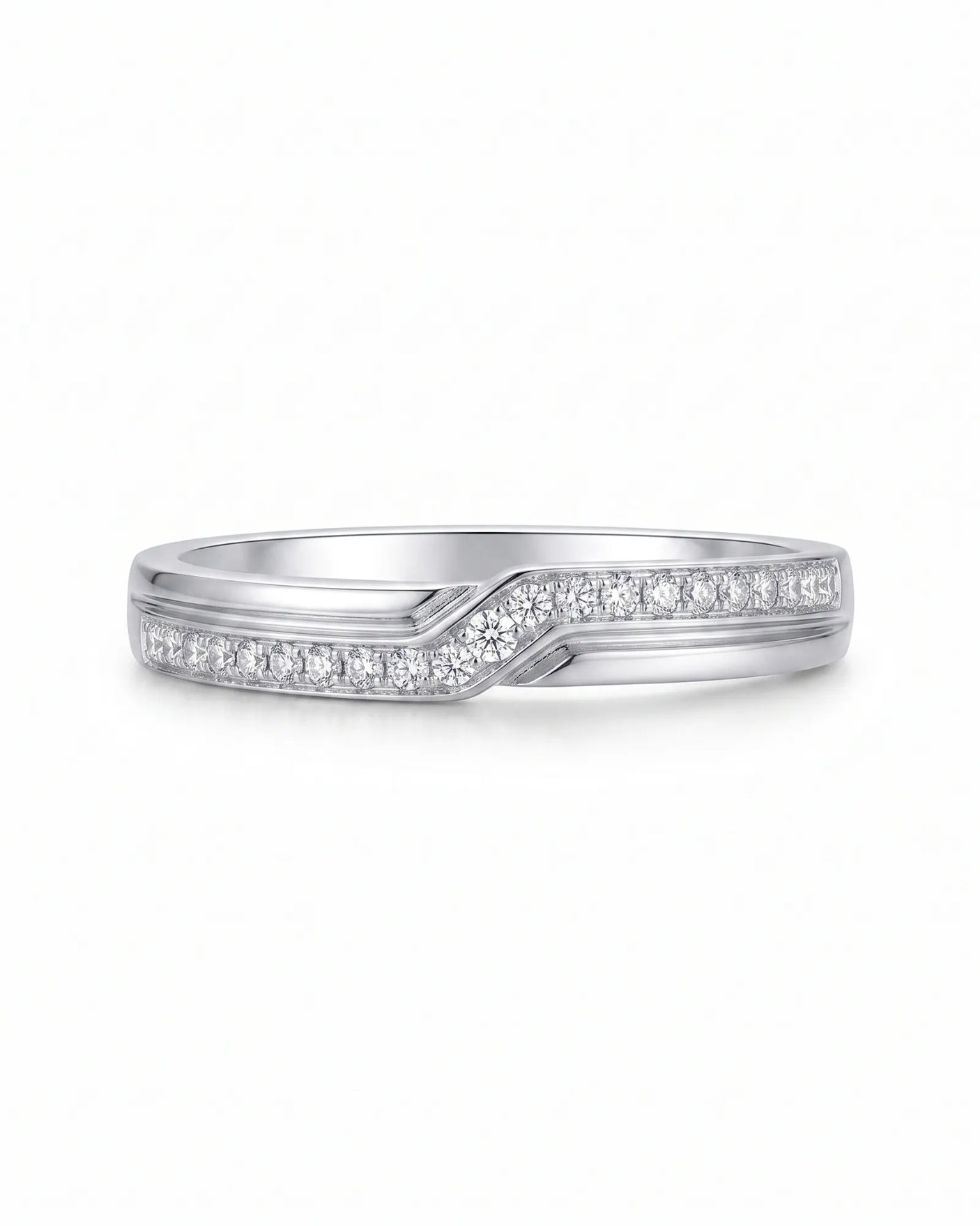 Channel Set Diamond Band Wedding Set