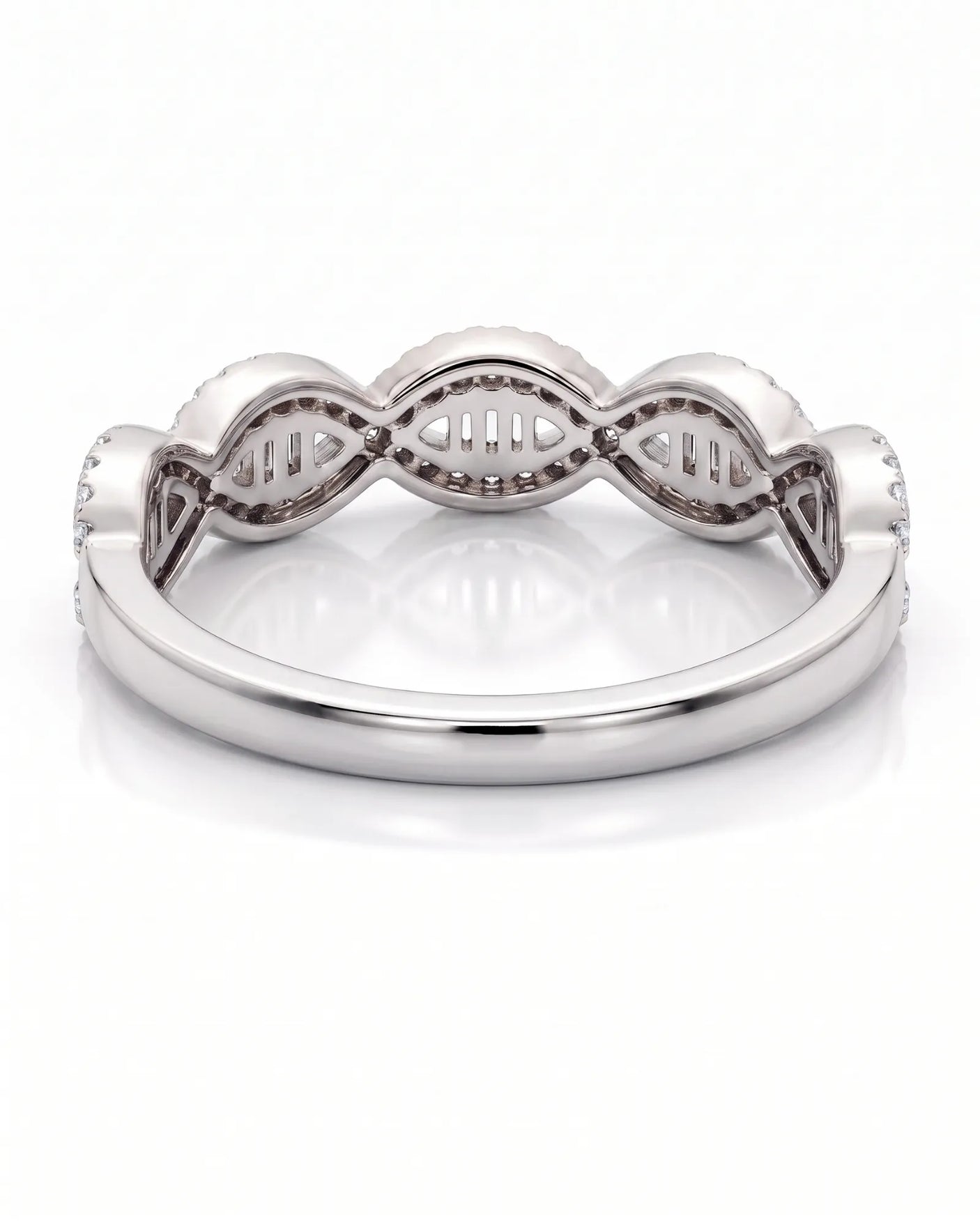 Rose Gold Eternity Band with Baguette Diamonds