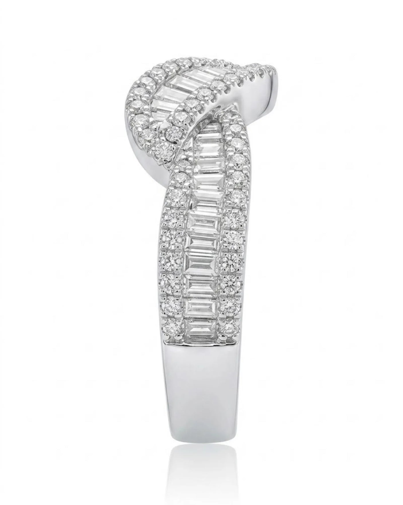 Baguette Eternity Band with Diamonds in White Gold