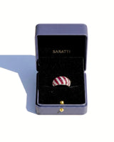 Crimson Strata – Natural Ruby & Diamond Ring