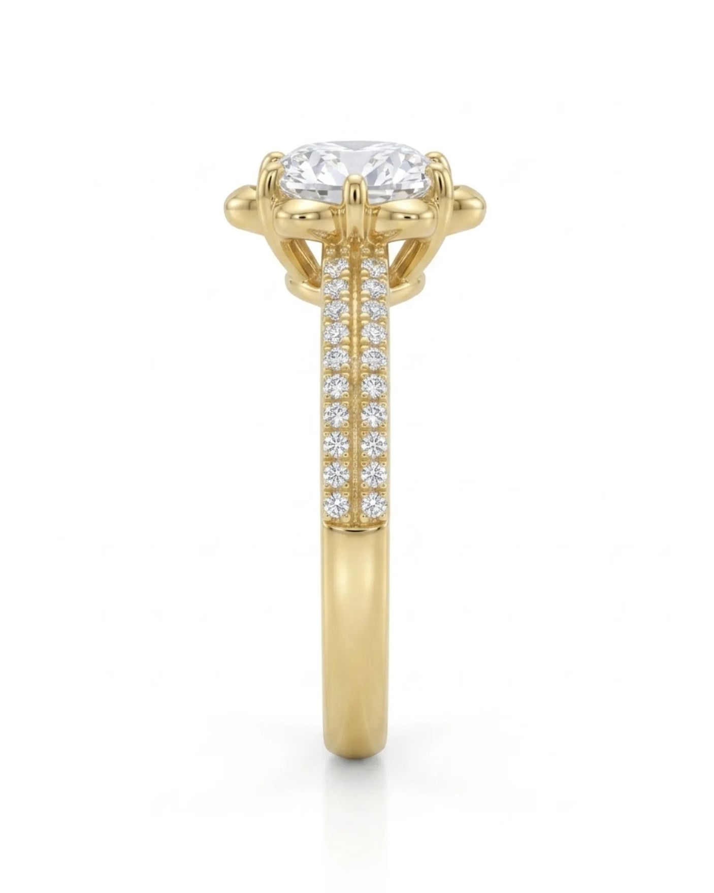 LAURE • Cushion Moissanite Yellow Ring