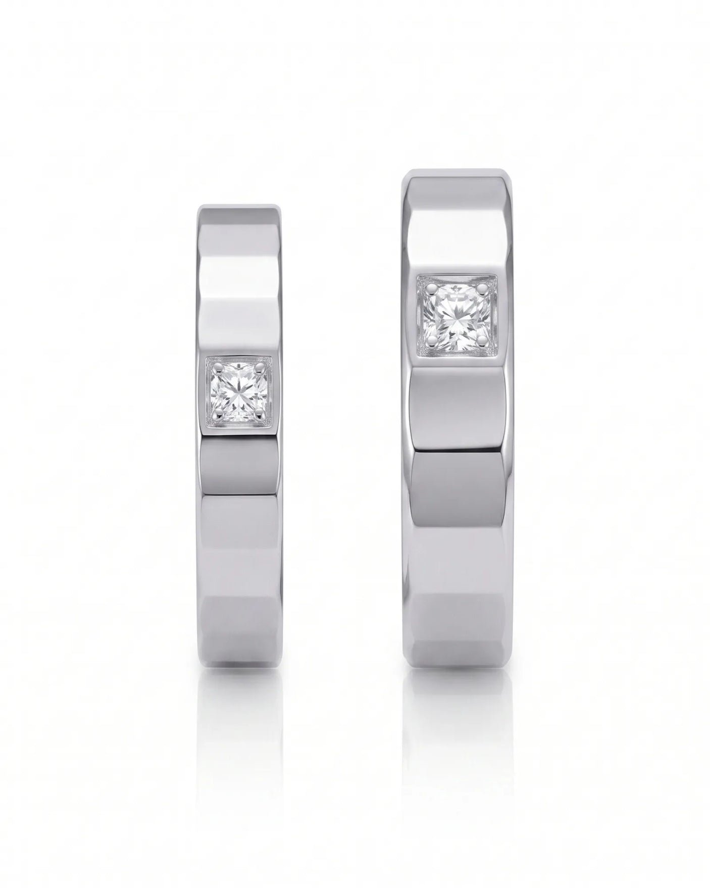 Aura Diamond Wedding Set | His & Hers