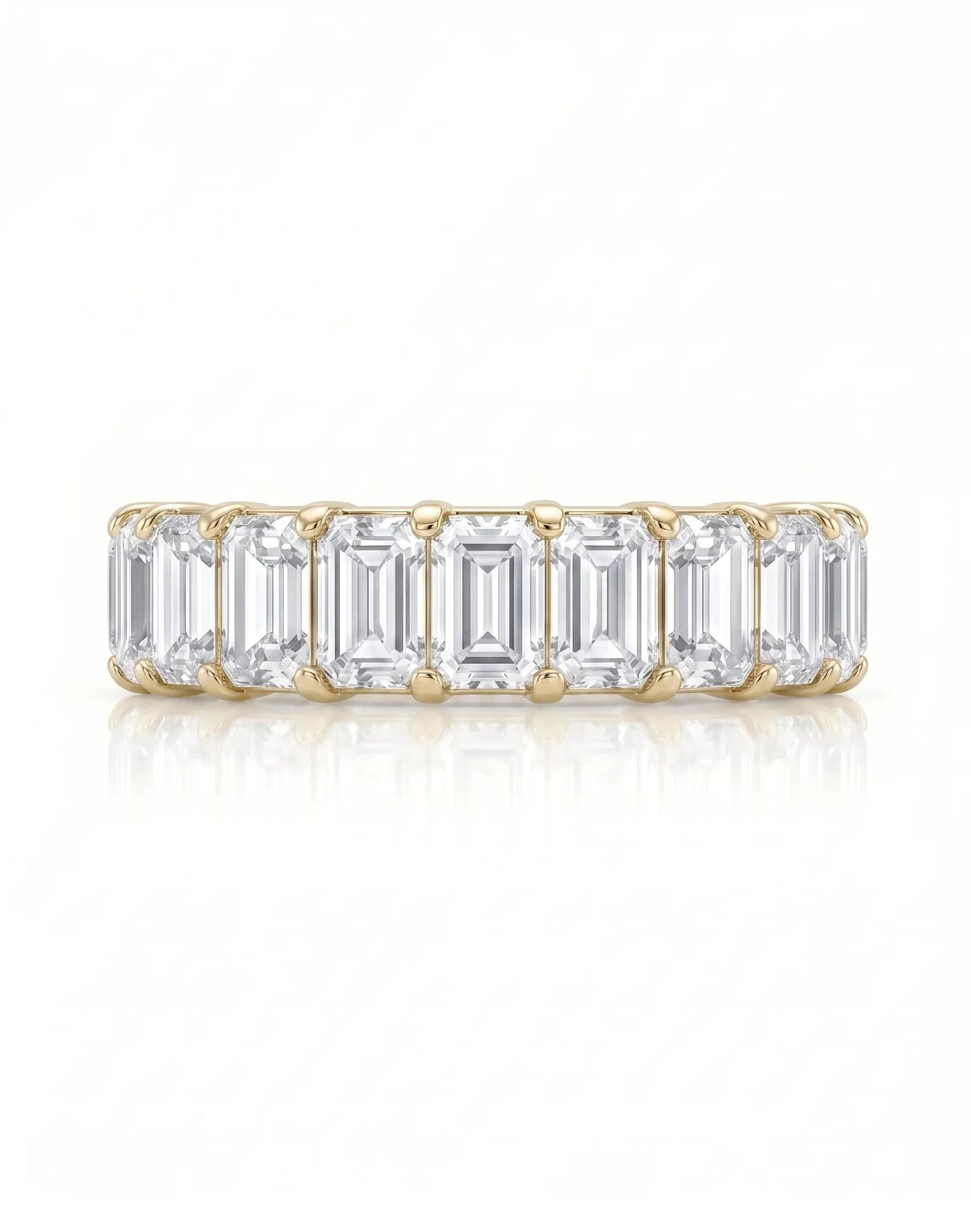 Radiant Cut Diamond Eternity Platinum Band