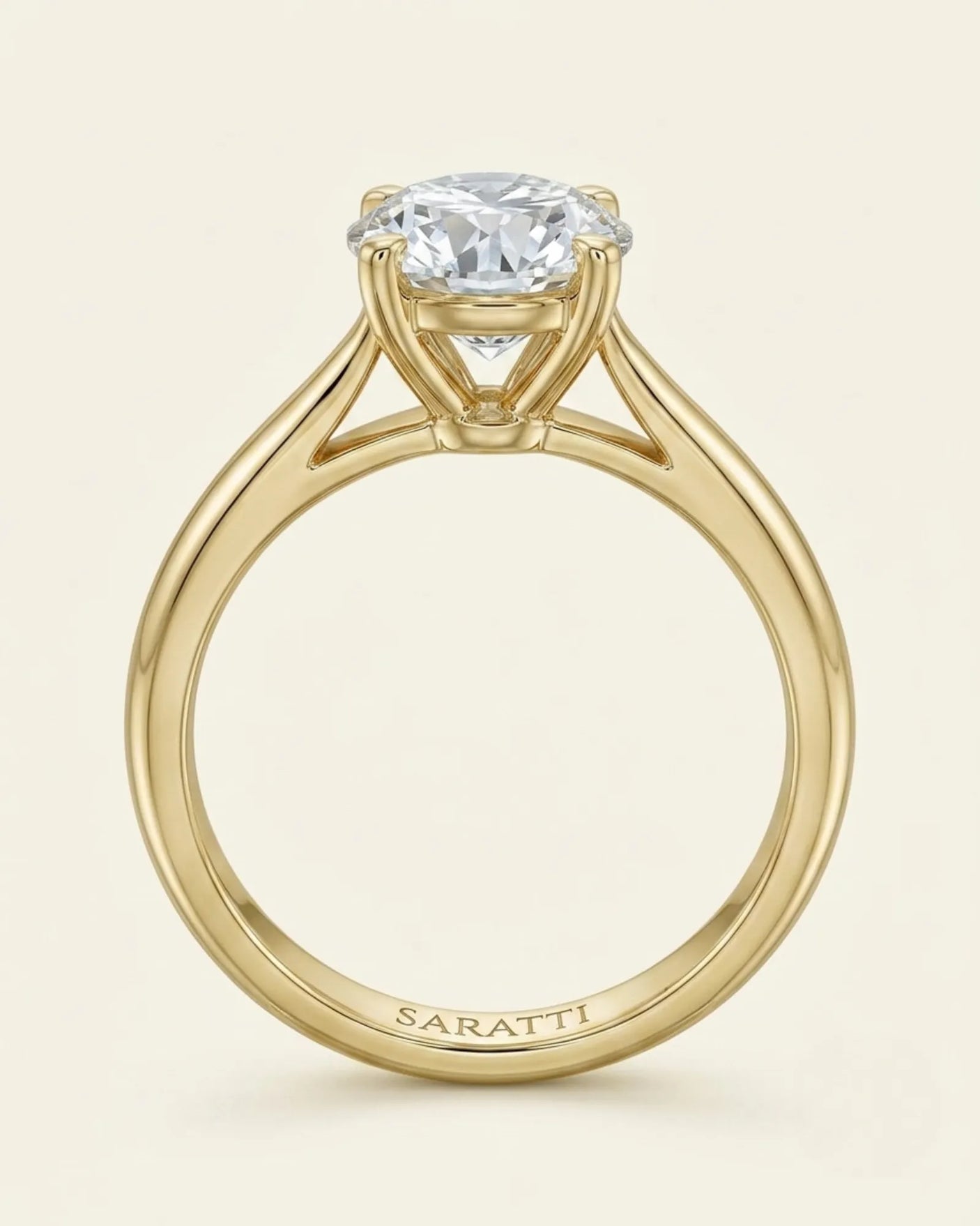 Fiore – Sparkly Bloom Natural Round Diamond Tulip Solitaire Ring