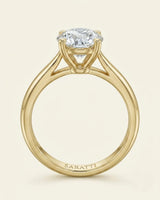 Fiore – Sparkly Bloom Natural Round Diamond Tulip Solitaire Ring