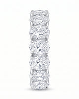 Thick Oval Diamond Wedding Bands 14 carats