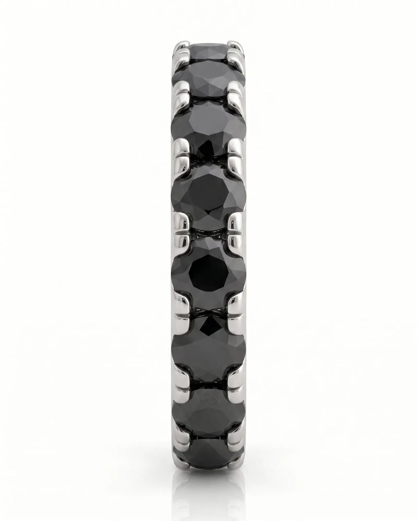 Black Natural Diamond Eternity Band