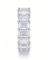 Emerald Cut Eternity Band in White Gold