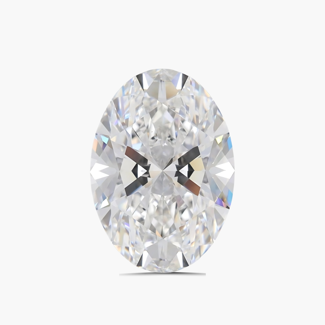 4.21 cts Oval E Color Lab Diamond | GIA Certified