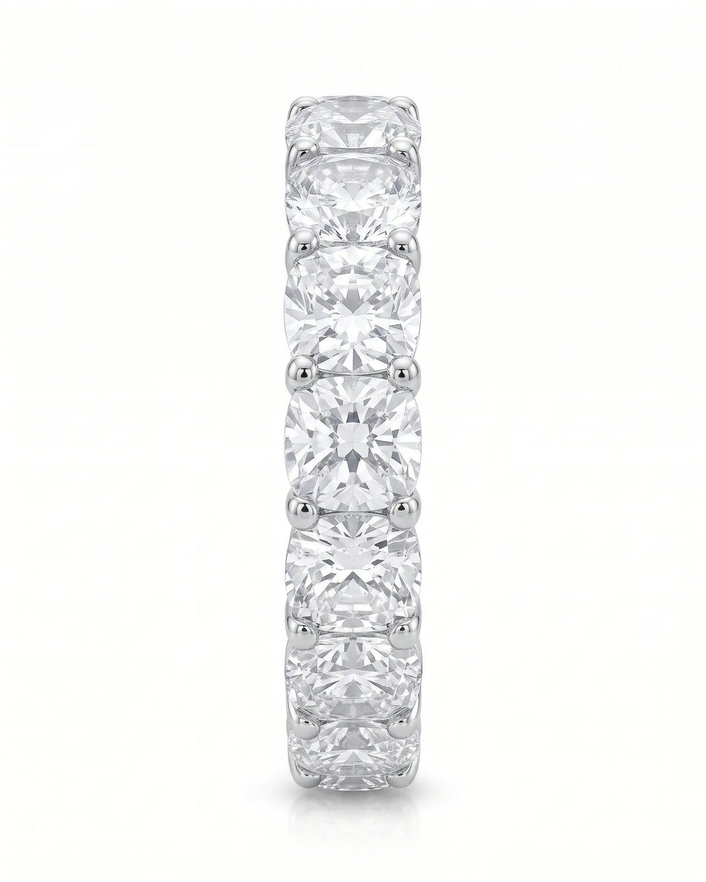 Cushion Diamond Eternity Band in White Gold