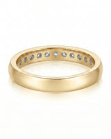 Channel Set Wedding Band in Yellow Gold