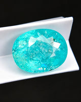 5.09 carats Natural Paraiba Tourmaline oval gemstone showing vivid neon blue colour | SARATTI