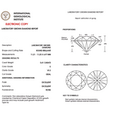 5.41-carat Round Shaped Lab Grown Diamond Certificate | Saratti