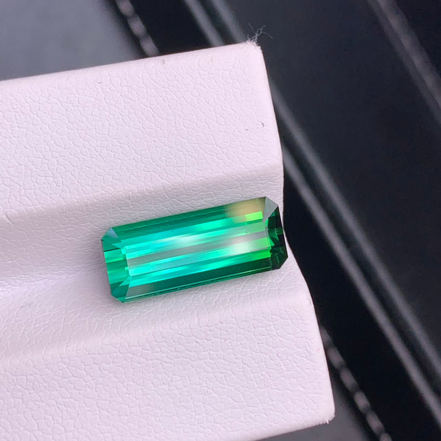 5.6 carats Natural Green Tourmaline Gemstone | Emerald Cut