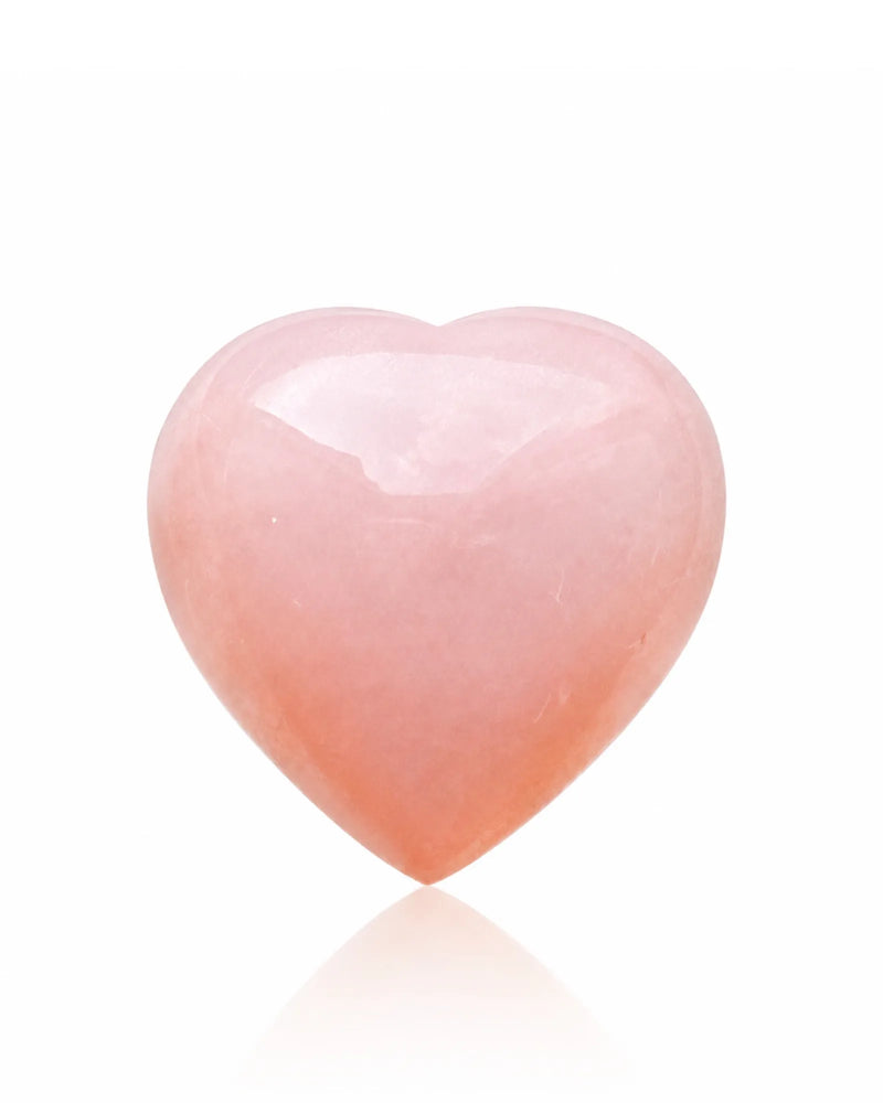 5.76ct Natural Ethiopian Pink Opal heart cabochon front view | SARATTI
