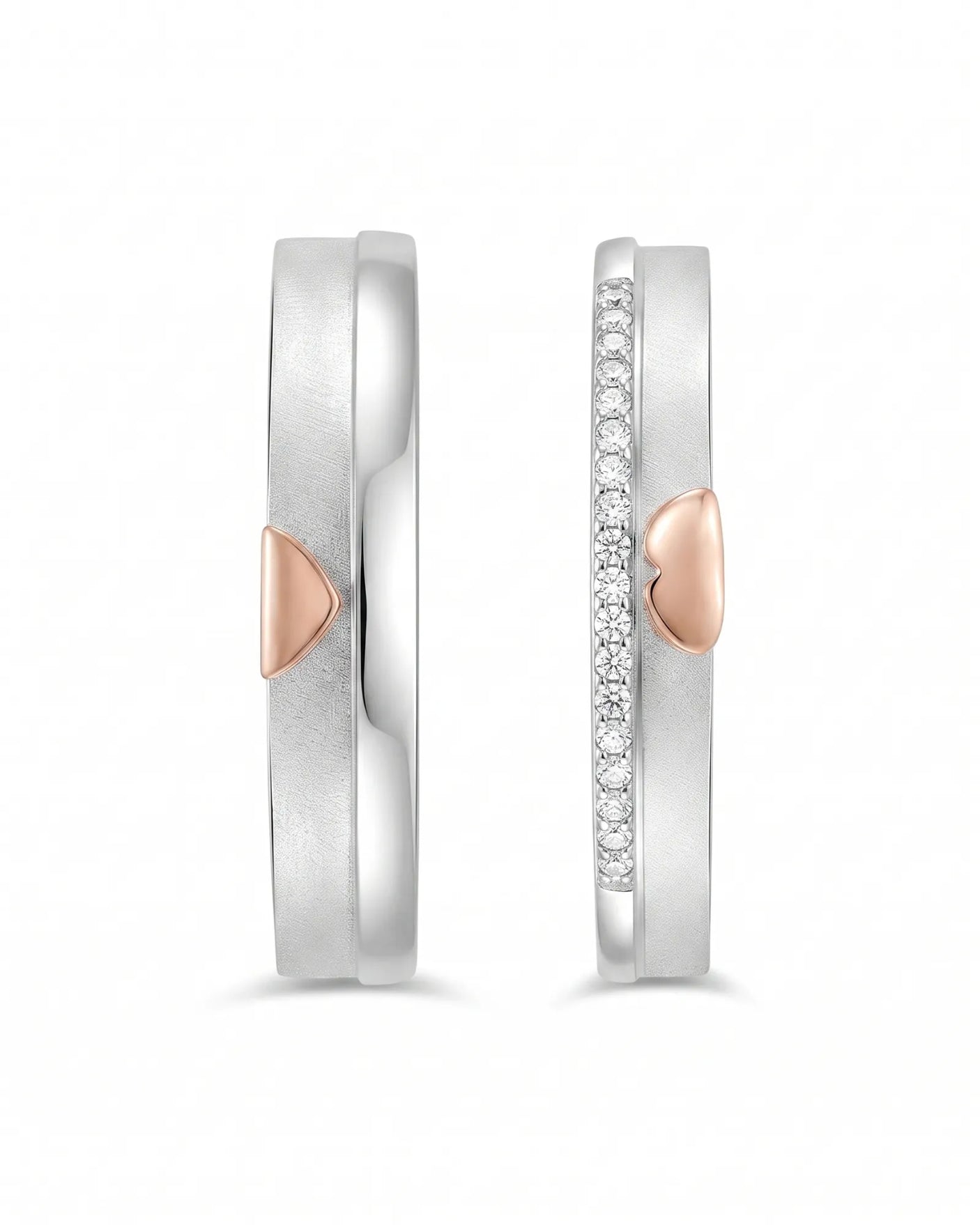 The Sweet Embrace Duo Wedding Ring Set