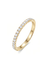 2mm Diamond Wedding Band in Yellow Gold