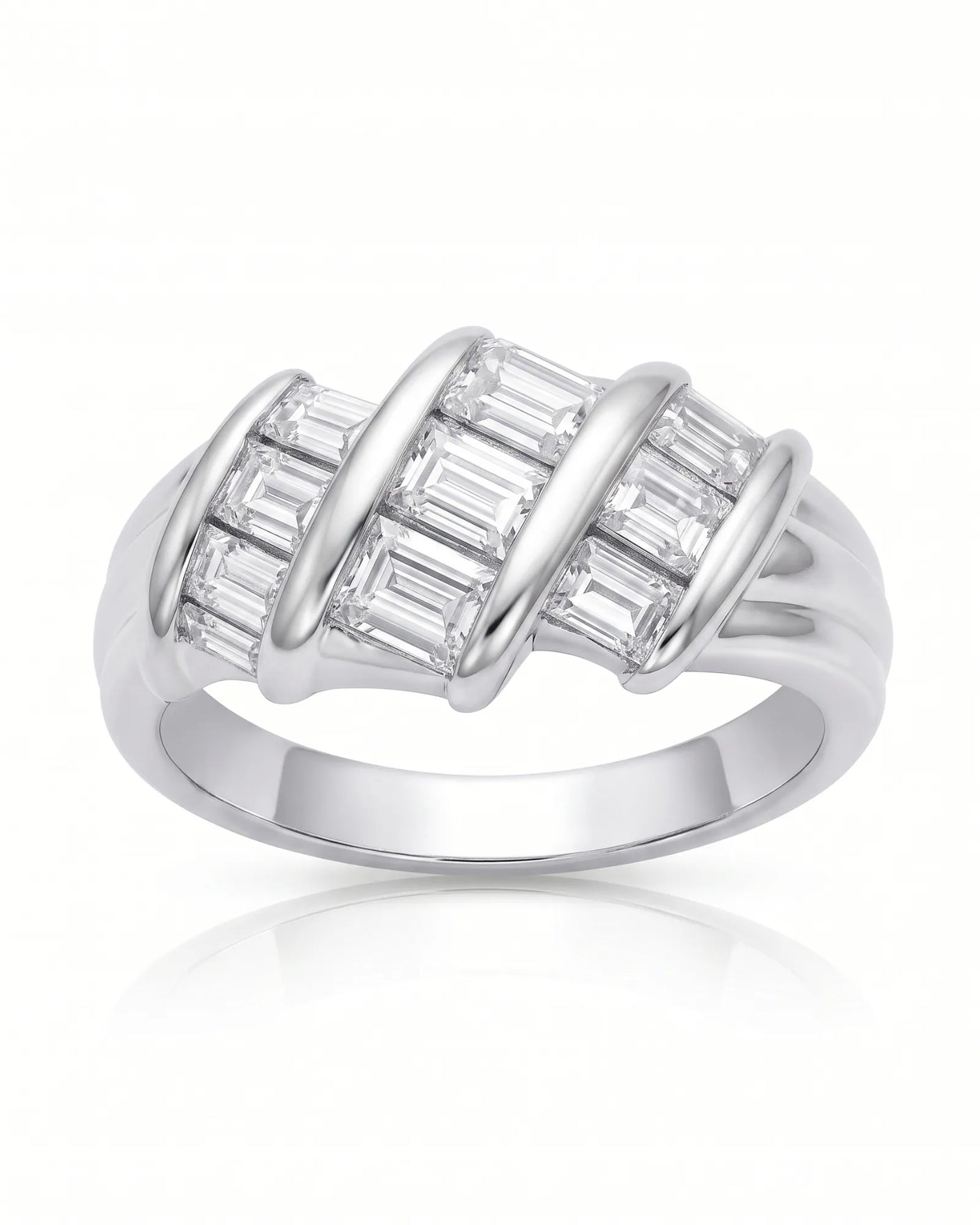 Baguette Eternity Band in Yellow Gold