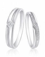 Channel Set Diamond Band Wedding Set