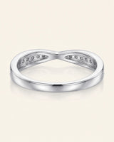 Twisted Shank Natural Diamond Eternity Wedding Band