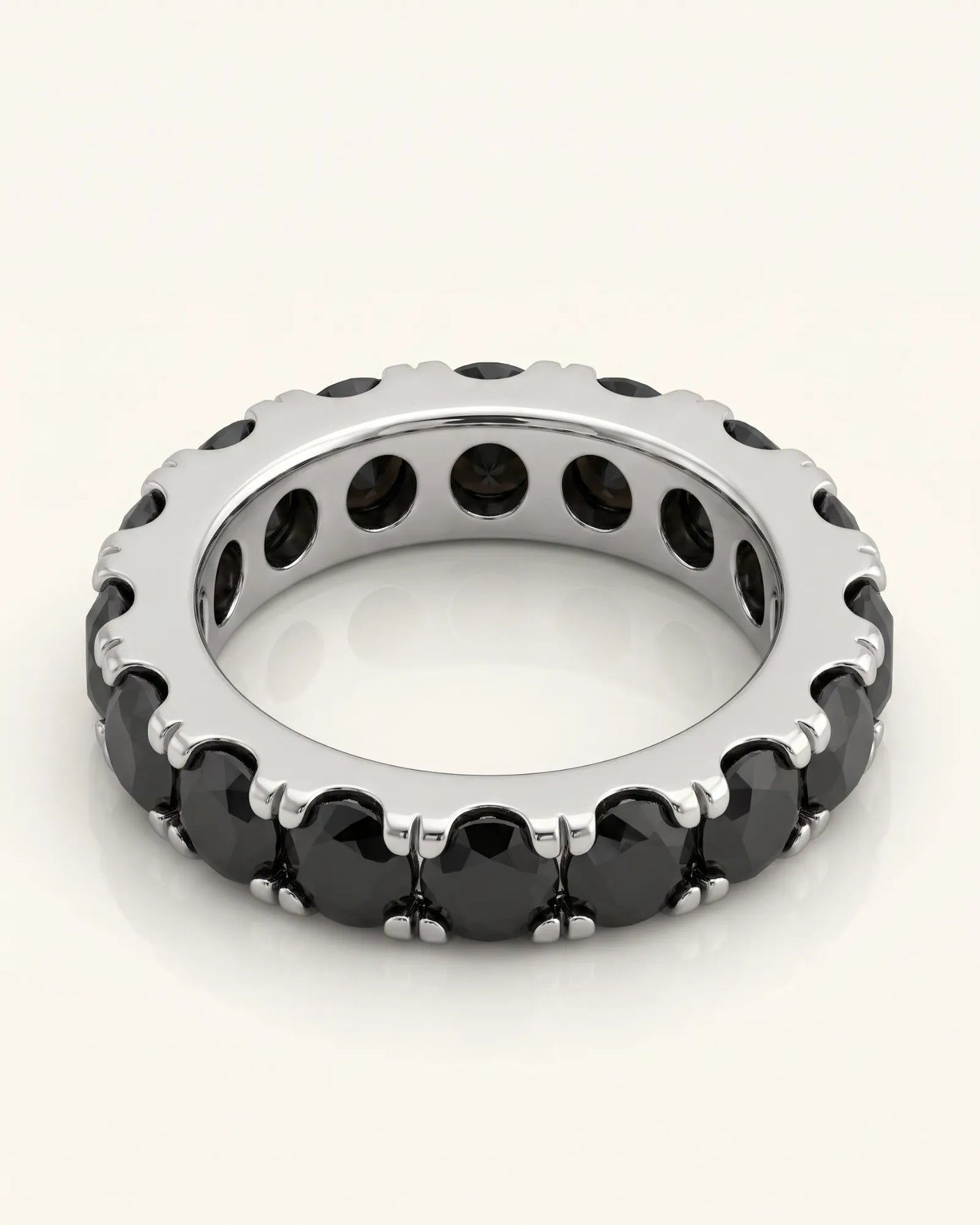 Black Natural Diamond Eternity Band