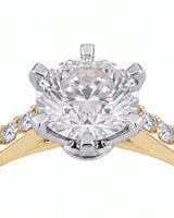 Dakota – Natural Round Diamond Two-Tone Six-Prong Engagement Ring