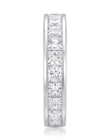 Princess Cut Diamond Wedding Band in Yellow Gold