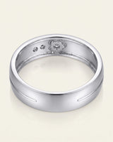 Yellow Gold Diamond Wedding Band Matte Finish